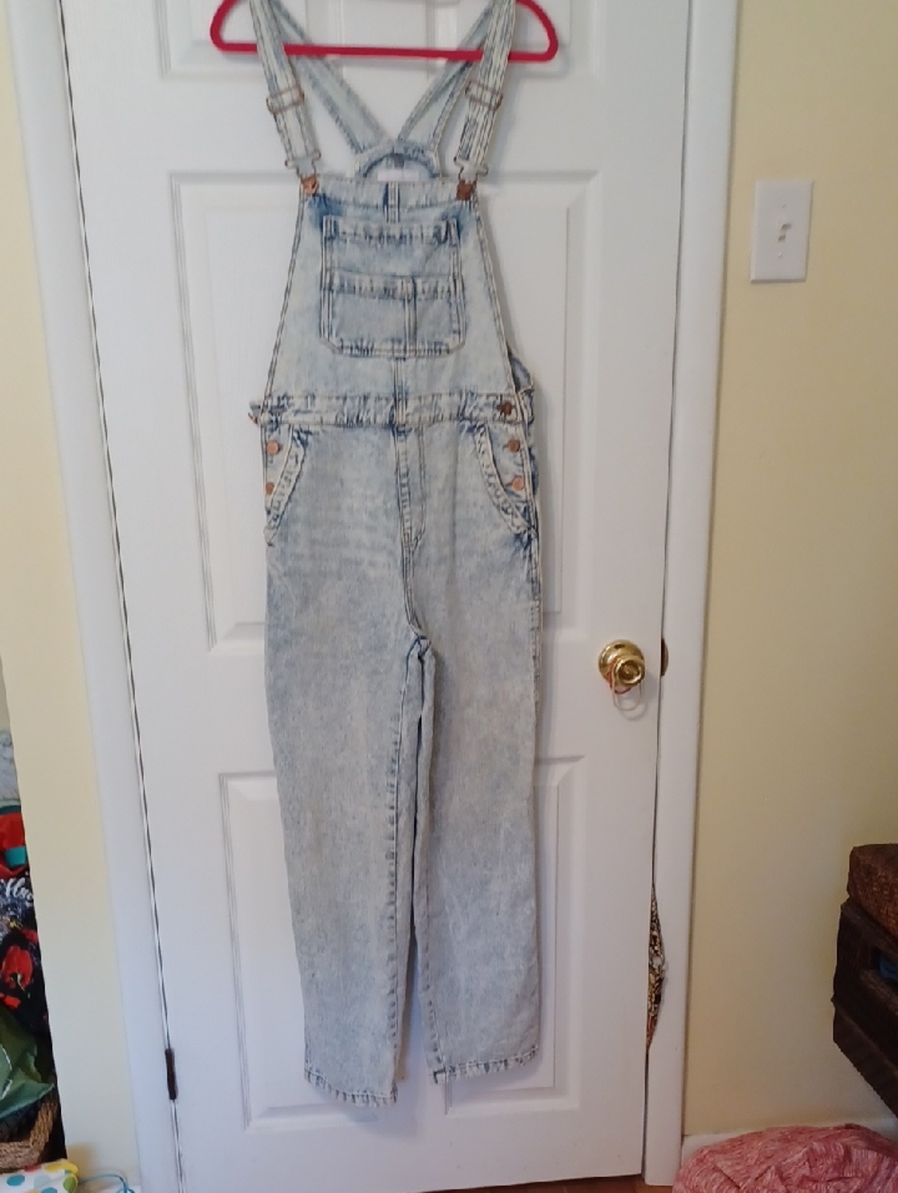 Celebrity Pink Sz S, Light Acid-Wash Denim Overalls